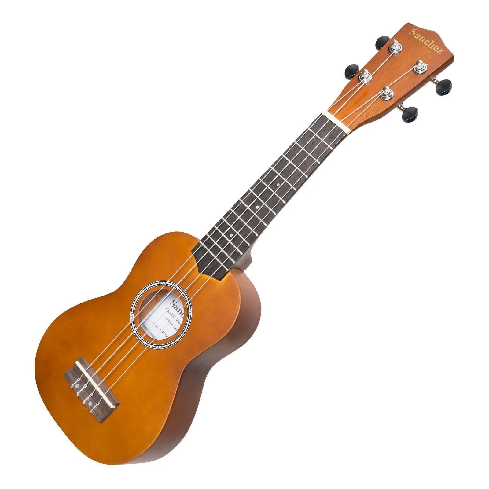 Sanchez Colour Series Soprano Ukulele Natural Satin with Gig Bag — view 3