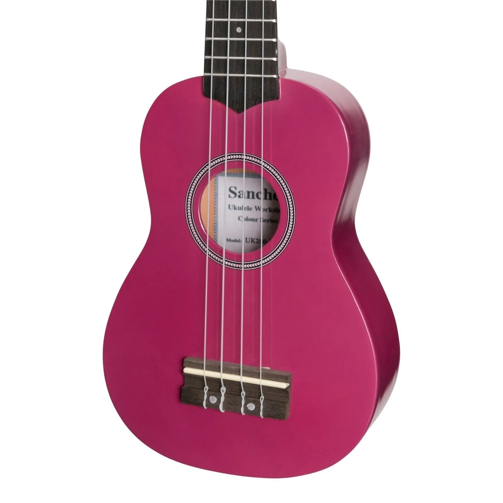 Sanchez Colour Series Soprano Ukulele in Purple with Gig Bag — view 4