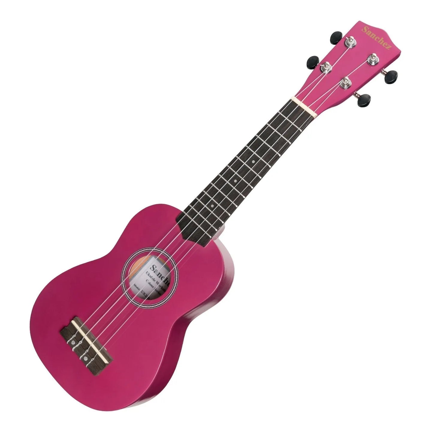 Sanchez Colour Series Soprano Ukulele in Purple with Gig Bag — view 3