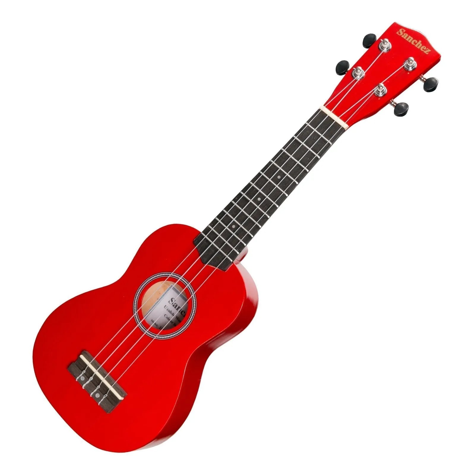 Sanchez Colour Series Soprano Ukulele Red with Gig Bag — view 3