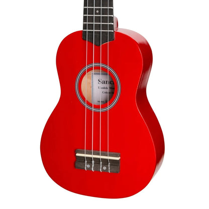Sanchez Colour Series Soprano Ukulele Red with Gig Bag — view 4