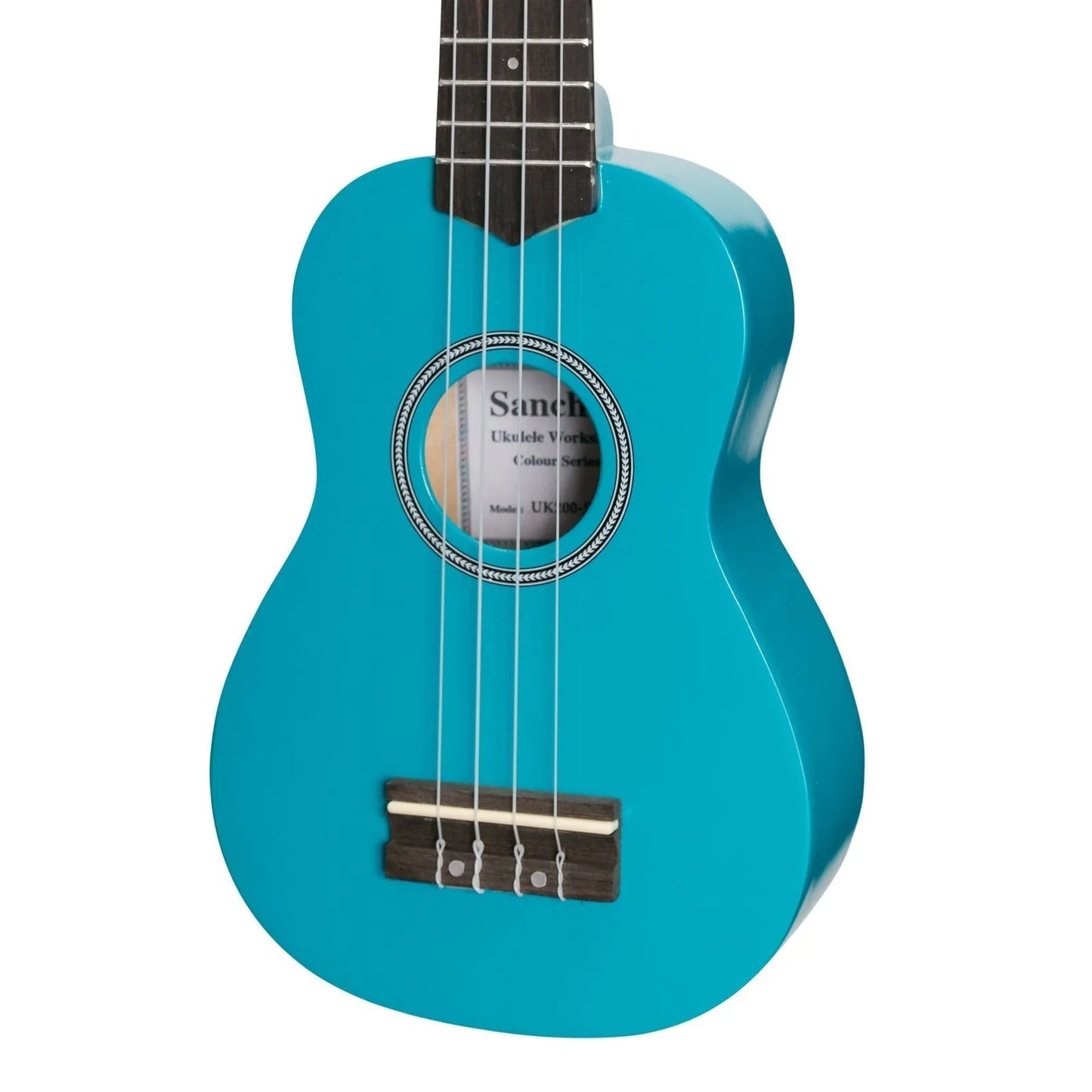 Sanchez Colour Series Soprano Ukulele Sky Blue with Gig Bag — view 4
