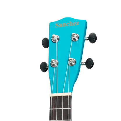 Sanchez Colour Series Soprano Ukulele Sky Blue with Gig Bag — view 6