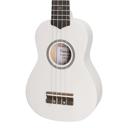 Sanchez Colour Series Soprano Ukulele White with Gig Bag — view 4