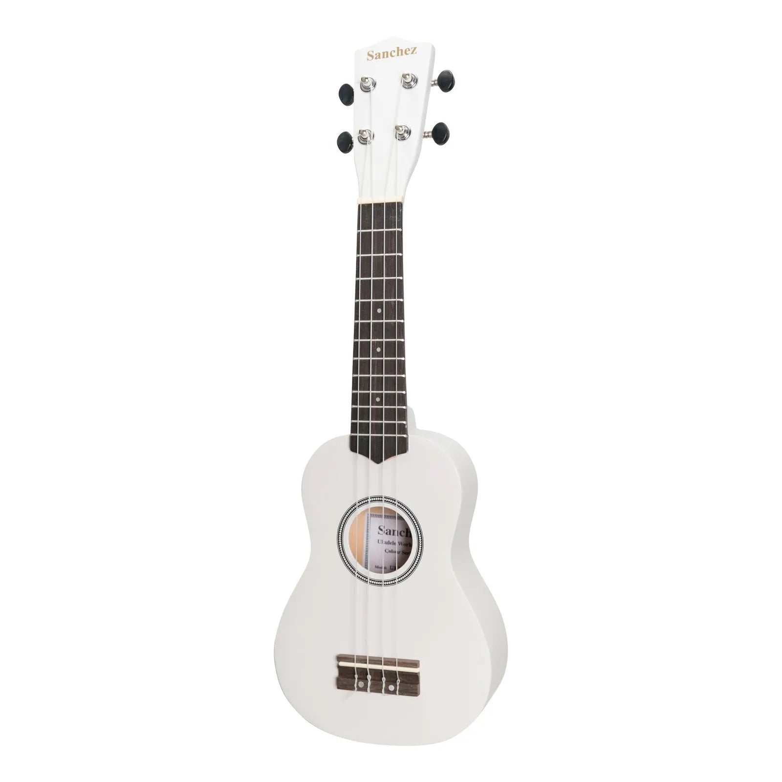 Sanchez Colour Series Soprano Ukulele White with Gig Bag