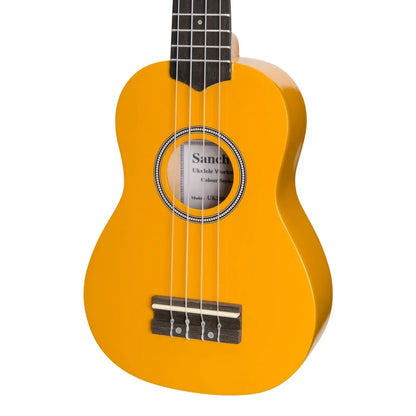 Sanchez Colour Series Soprano Ukulele - Yellow with Nylon Gig Bag — view 4