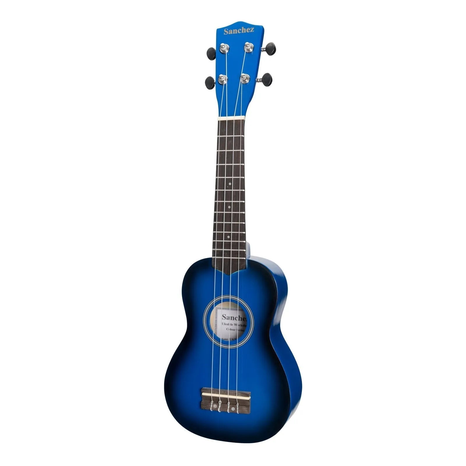 Sanchez Colourburst Series Soprano Ukulele Dark Blueburst with Gig Bag