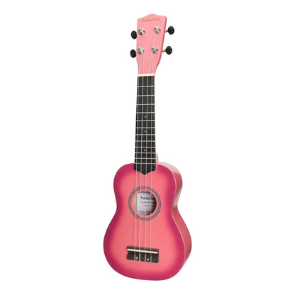 Sanchez Colourburst Series Soprano Ukulele Pinkburst with Gig Bag