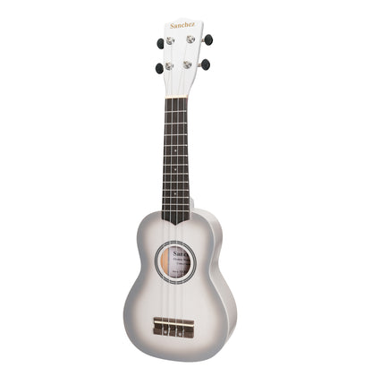 Sanchez Colourburst Series Soprano Ukulele - White with Gig Bag