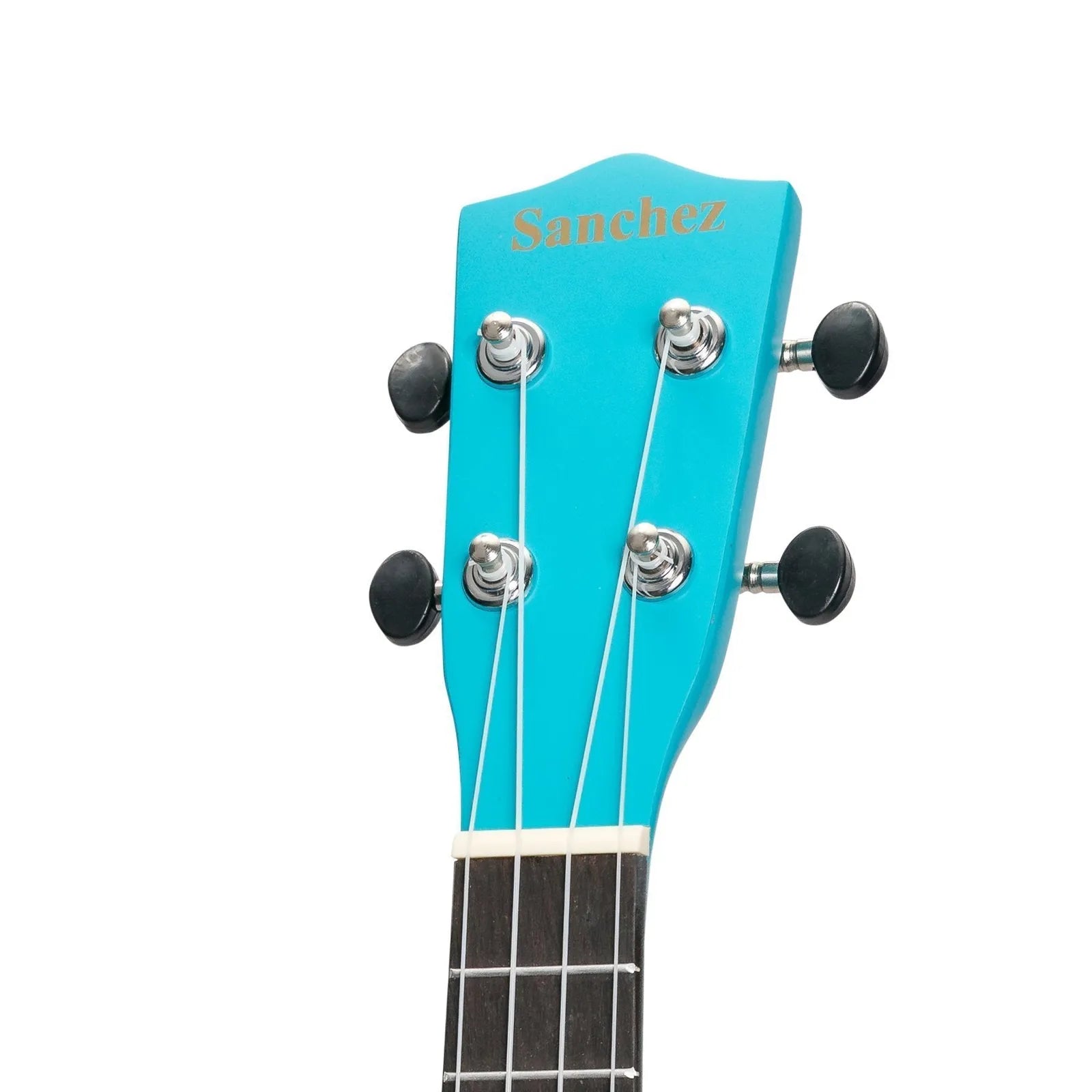 Sanchez Friendly Folk Soprano Ukulele Blue with Balloon Bear Design and Gig Bag — view 6