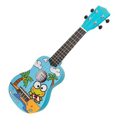 Sanchez Friendly Folk Soprano Ukulele Blue Frog with Gig Bag — view 3