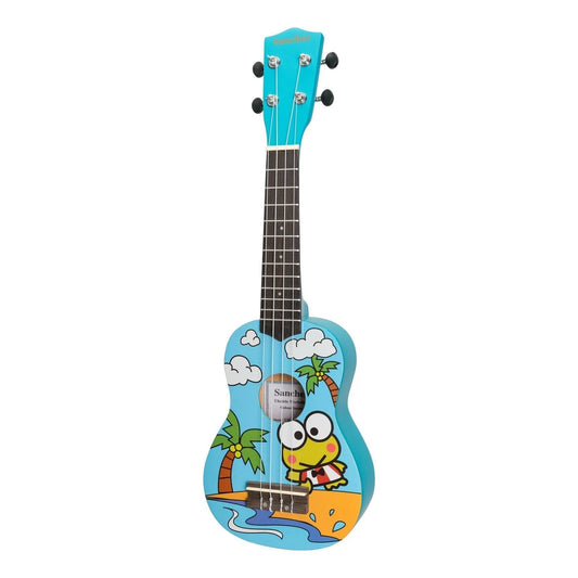 Sanchez Friendly Folk Soprano Ukulele Blue Frog with Gig Bag