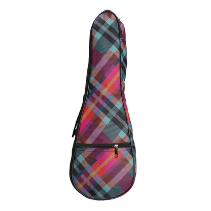 Sanchez Padded Soprano Ukulele Gig Bag - Tartan Pattern, Water Resistant, Fits C20 & CB20