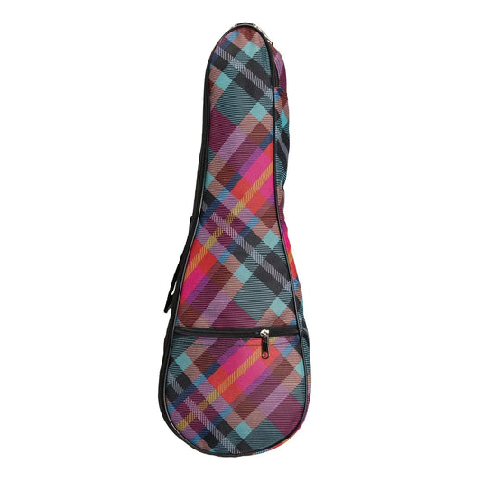 Sanchez Padded Soprano Ukulele Gig Bag - Tartan Pattern, Water Resistant, Fits C20 & CB20