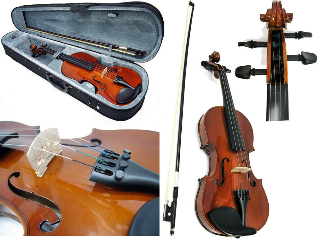 Valencia Viola 15 Inch Size Pack Case, Bow and Rosin