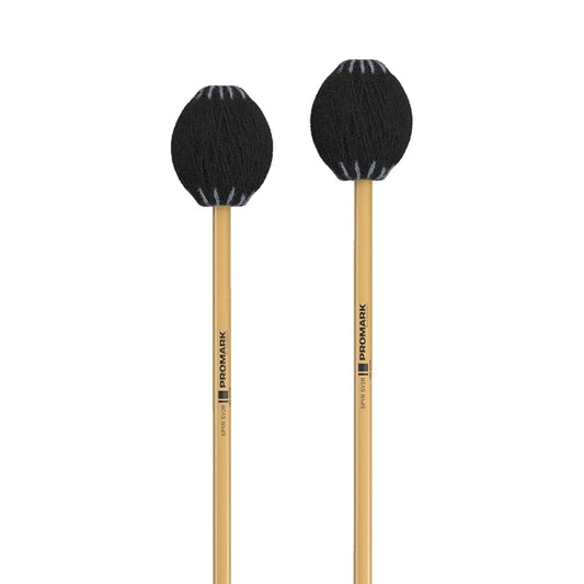 Promark SPYR SV3R Hard Vibraphone Mallets - 1 Pair, Birch Shaft, Synthetic Rubber Core, Cord-Wrapped, 16.5" Length, 1.37" Head Diameter