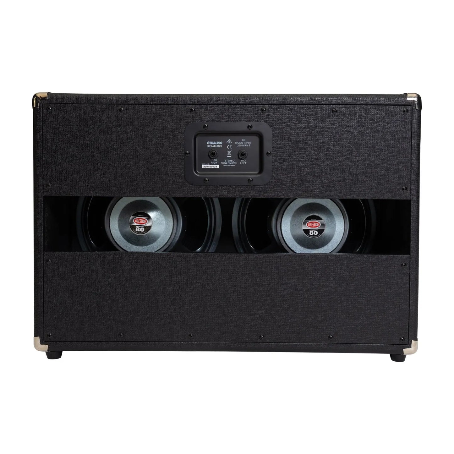 Strauss 2x12 100W Open Back Speaker Cabinet Black SVCAB-212E-BLK — view 2