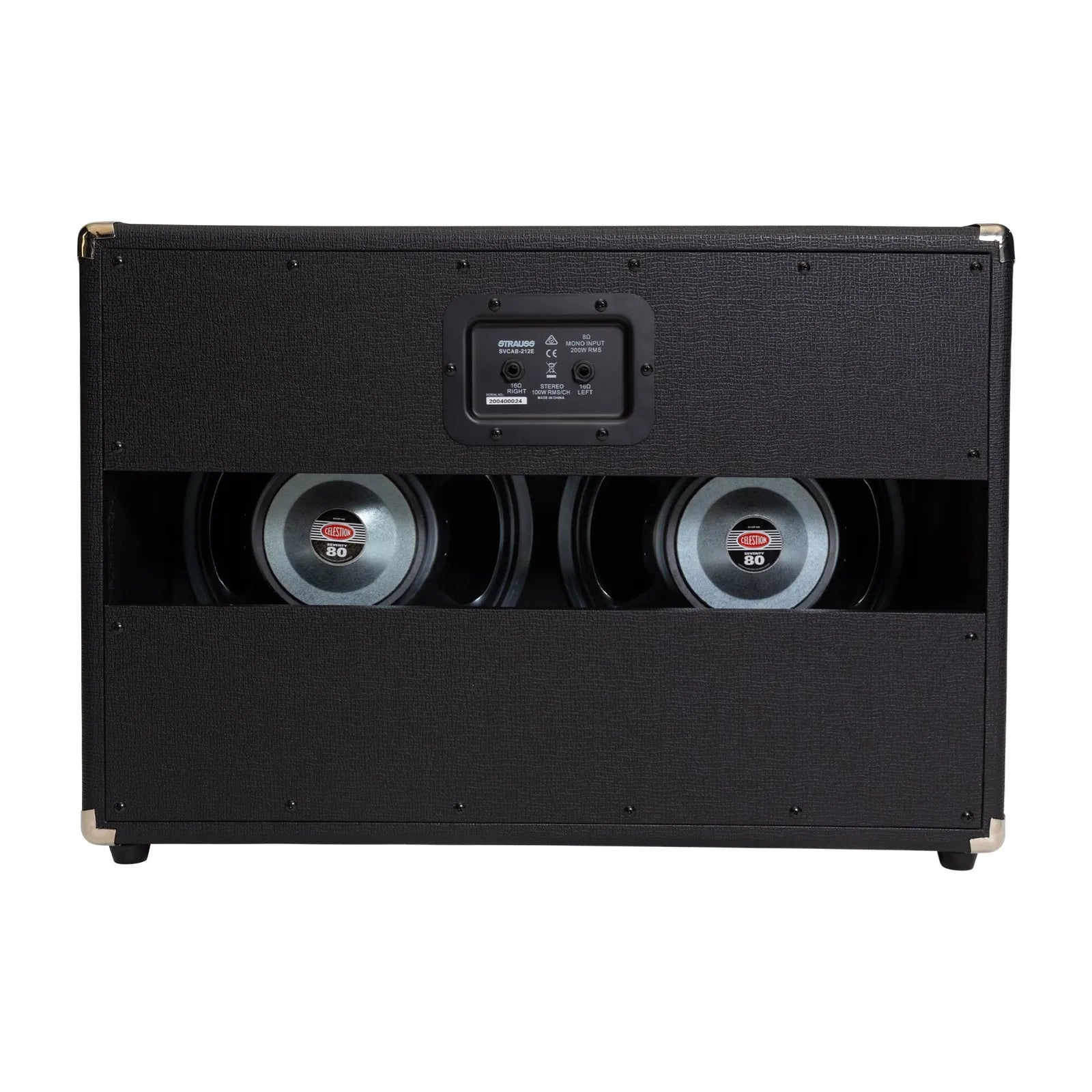 Strauss 2x12 100W Open Back Speaker Cabinet Black SVCAB-212E-BLK — view 2