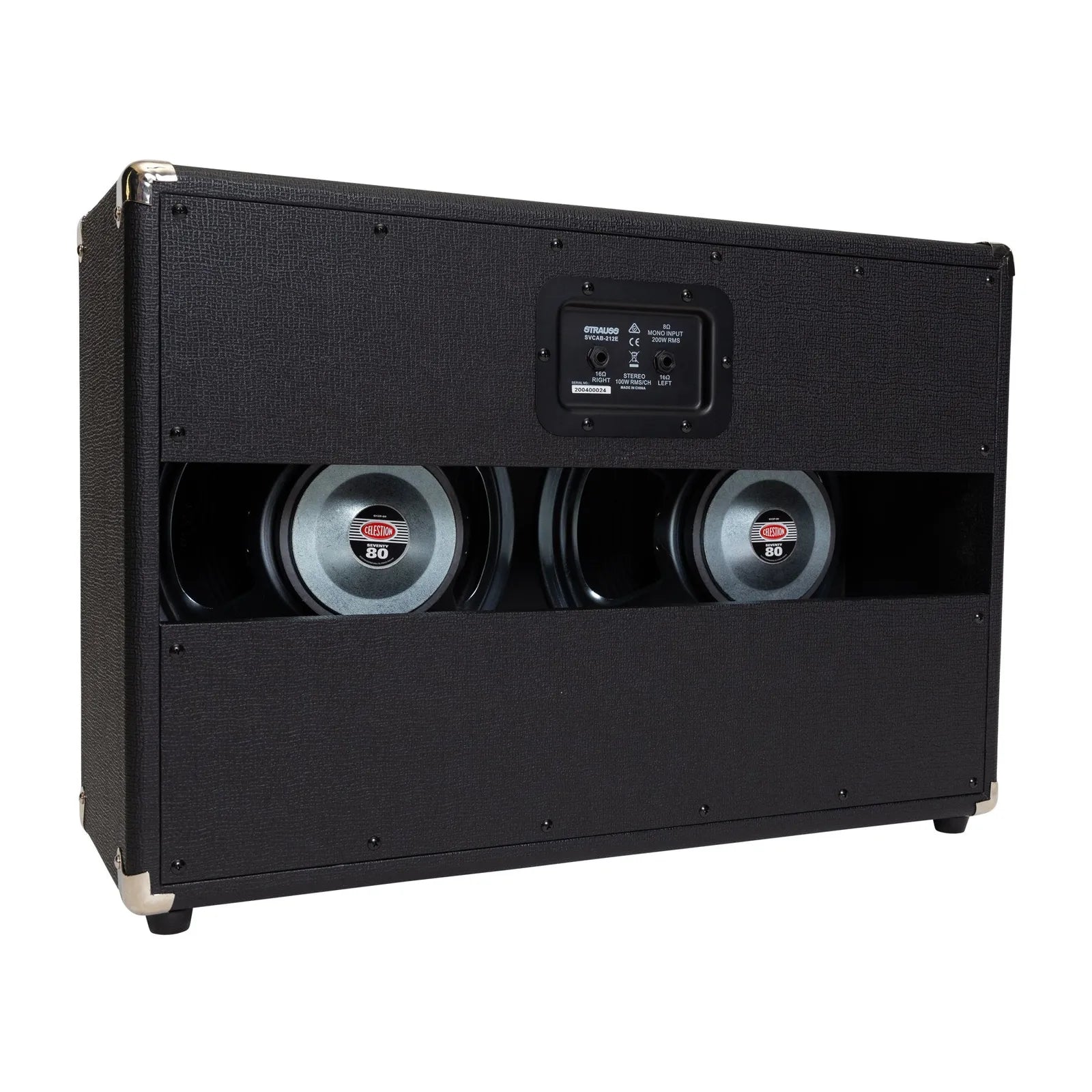 Strauss 2x12 100W Open Back Speaker Cabinet Black SVCAB-212E-BLK — view 4