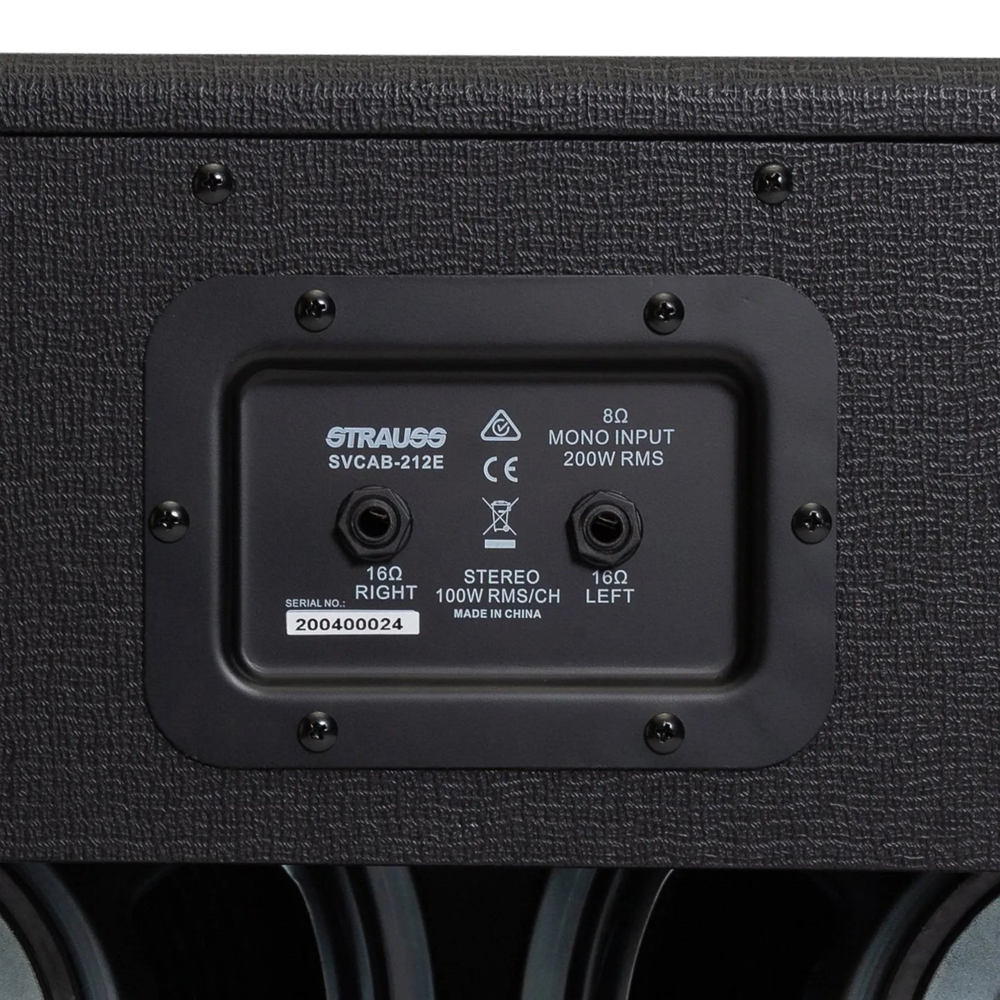 Strauss 2x12 100W Open Back Speaker Cabinet Black SVCAB-212E-BLK — view 6
