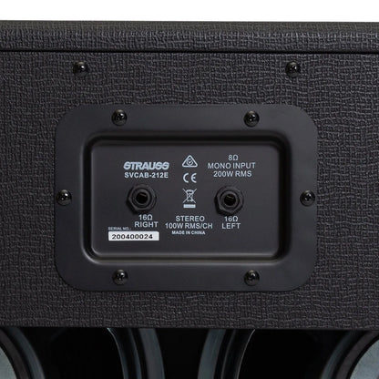 Strauss 2x12 100W Open Back Speaker Cabinet Black SVCAB-212E-BLK — view 6