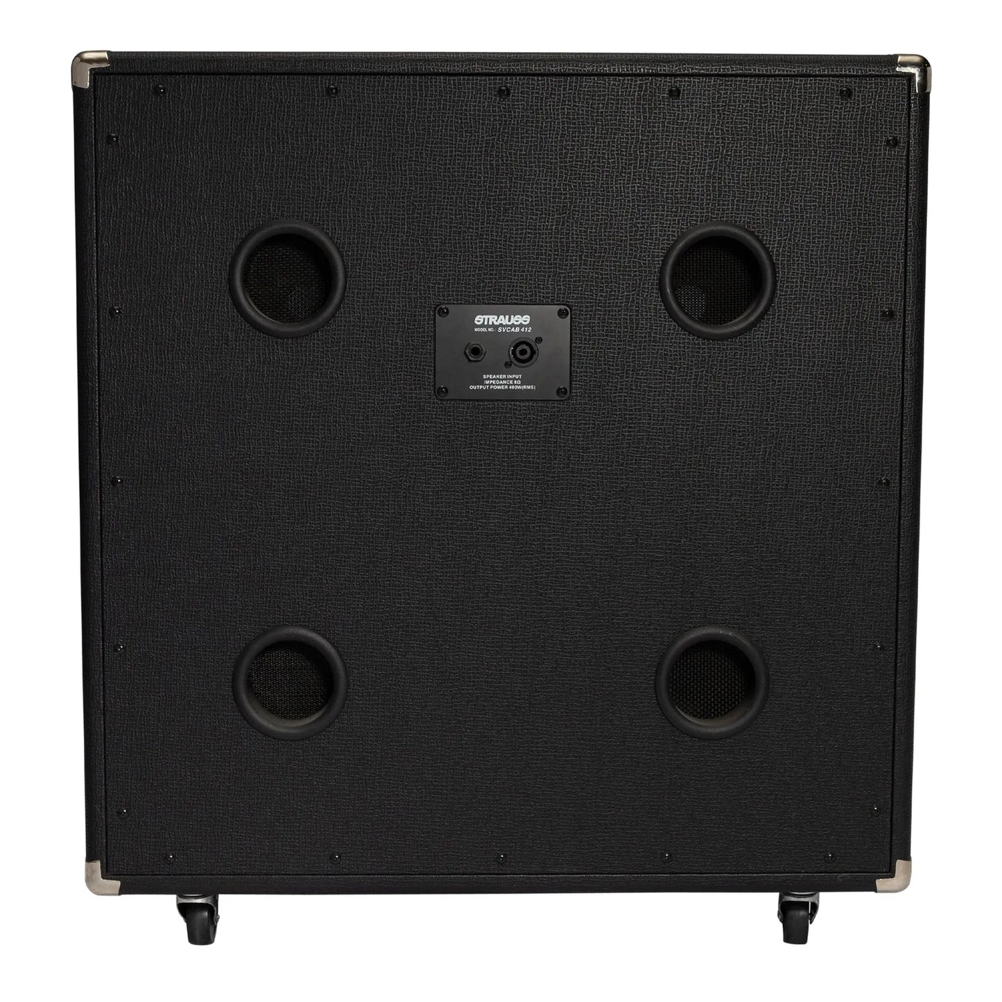 Strauss SVCAB-412-BLK 4x12 400 Watt Black Speaker Cabinet with 12" V-LUX Speakers — view 2