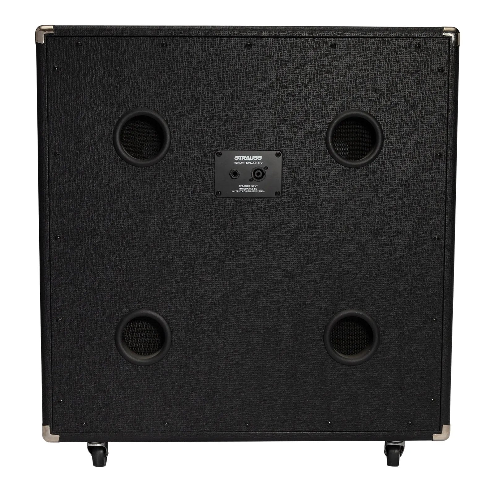 Strauss SVCAB-412-BLK 4x12 400 Watt Black Speaker Cabinet with 12" V-LUX Speakers — view 2