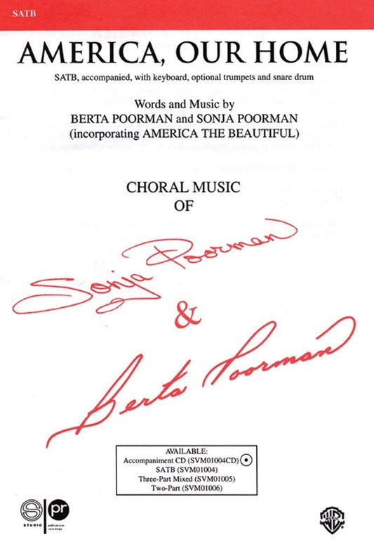 America Our Home SATB Choral Sheet Music Ed. Chinn