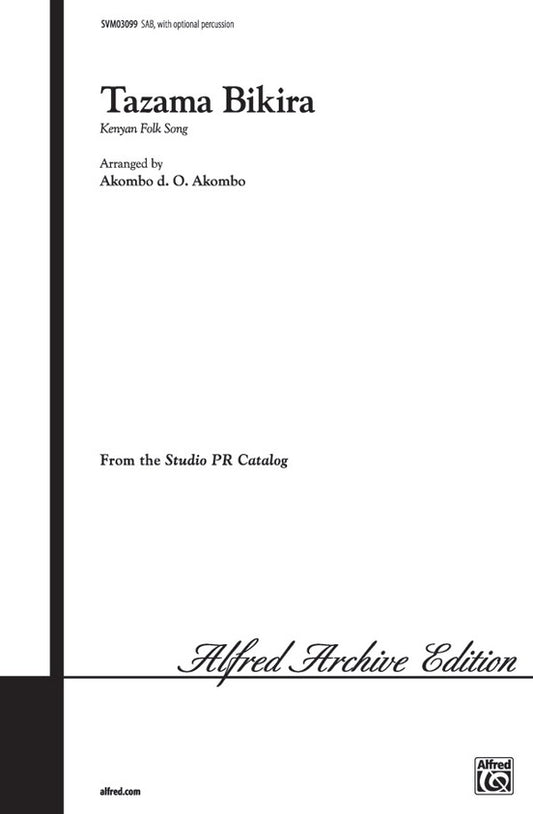 Tazama Bikira SAB Choral Sheet Music