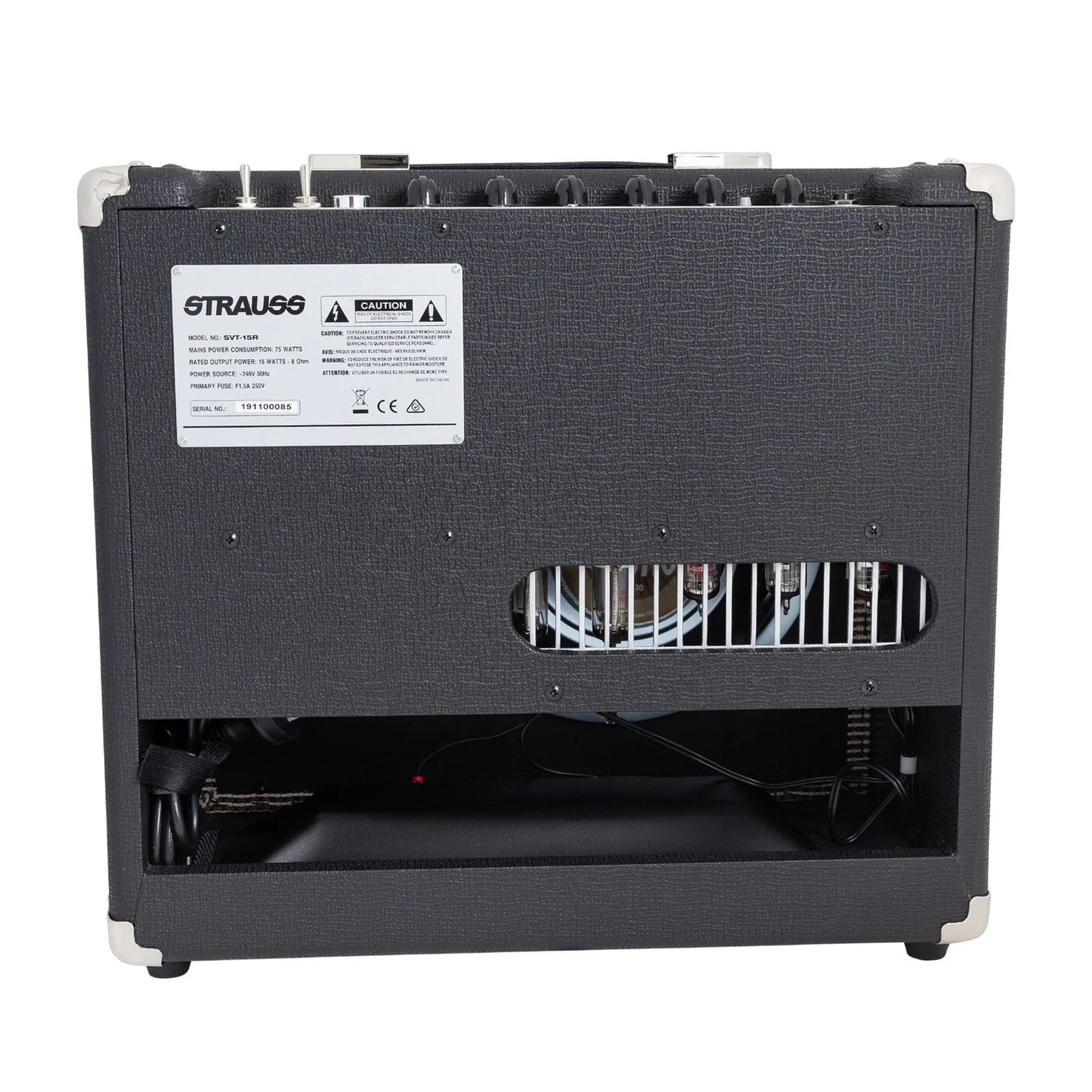 Strauss SVT-15R 15 Watt Combo Valve Amplifier with Reverb, 1x10 Cabinet, Black — view 2