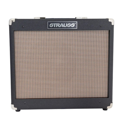 Strauss SVT-15R 15 Watt Combo Valve Amplifier with Reverb, 1x10 Cabinet, Black