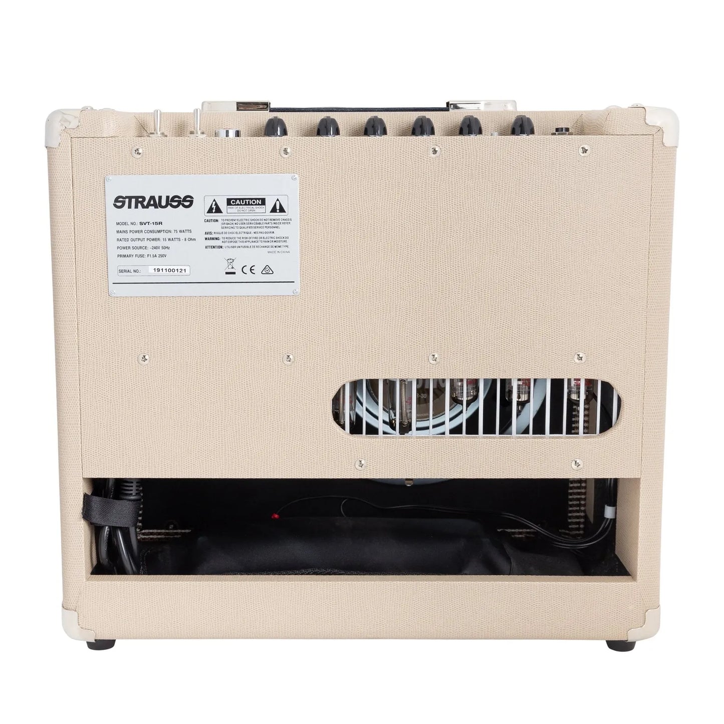 Strauss SVT-15R 15 Watt Combo Valve Amplifier with Reverb, Cream — view 2