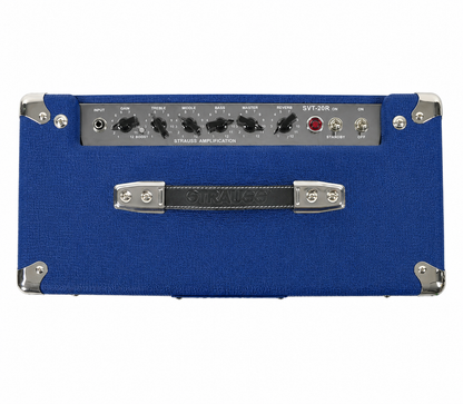 Strauss SVT-20R 20 Watt Combo Valve Amplifier with Reverb, Blue, 1x12 Cabinet, Celestion Speaker, Spring Reverb, Boost Switch — view 4