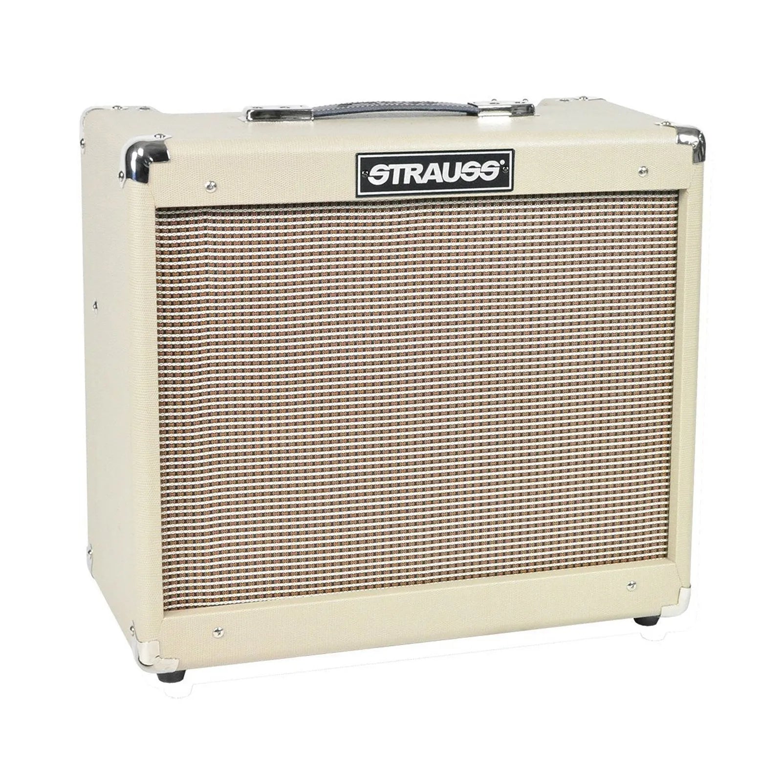 Strauss SVT-20R 20W Cream Combo Valve Amplifier with Reverb, 1x12 Speaker, Spring Reverb, Electro-Harmonix Tubes, Footswitchable Boost — view 3