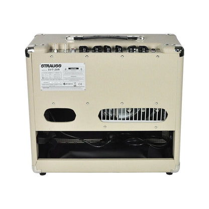 Strauss SVT-20R 20W Cream Combo Valve Amplifier with Reverb, 1x12 Speaker, Spring Reverb, Electro-Harmonix Tubes, Footswitchable Boost — view 2