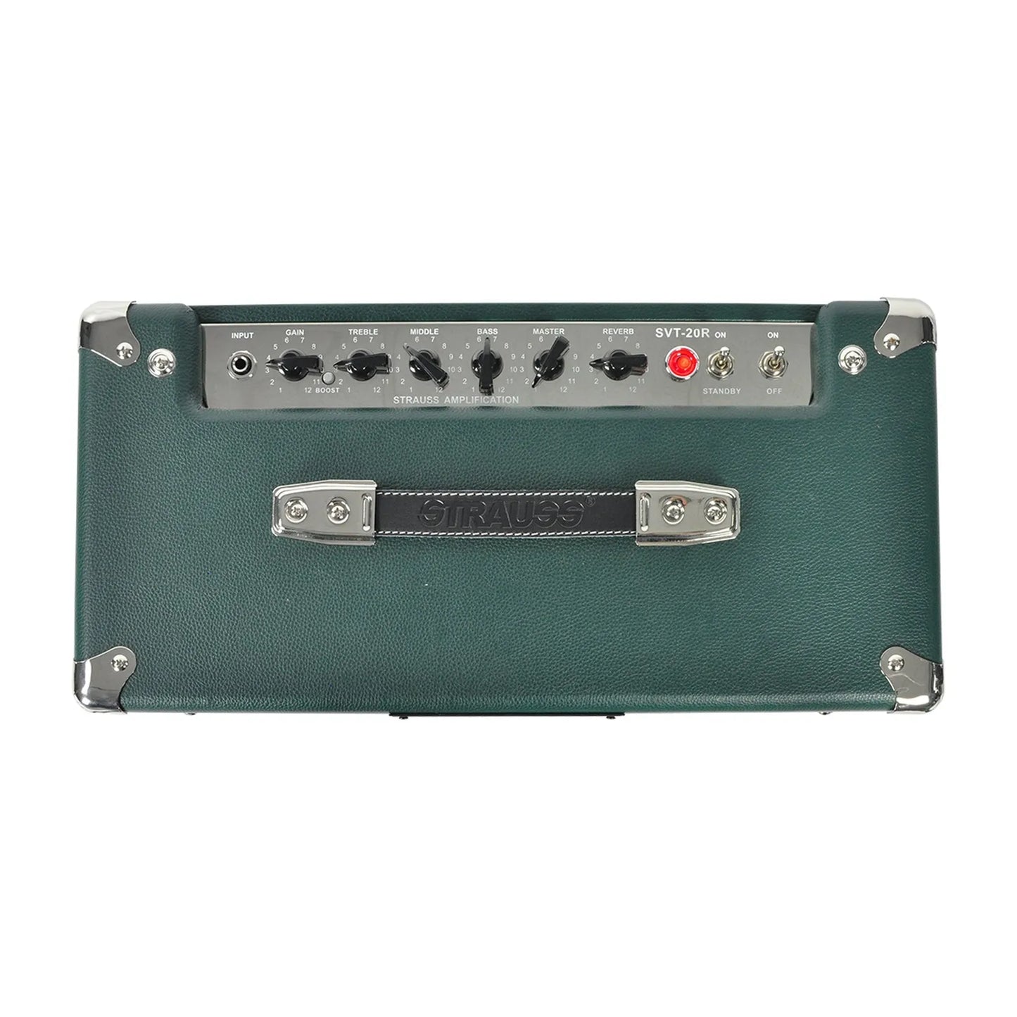 Strauss SVT-20R 20W Green Combo Valve Amplifier with Reverb, 1x12 Celestion Speaker, Spring Reverb, Footswitchable Boost — view 4