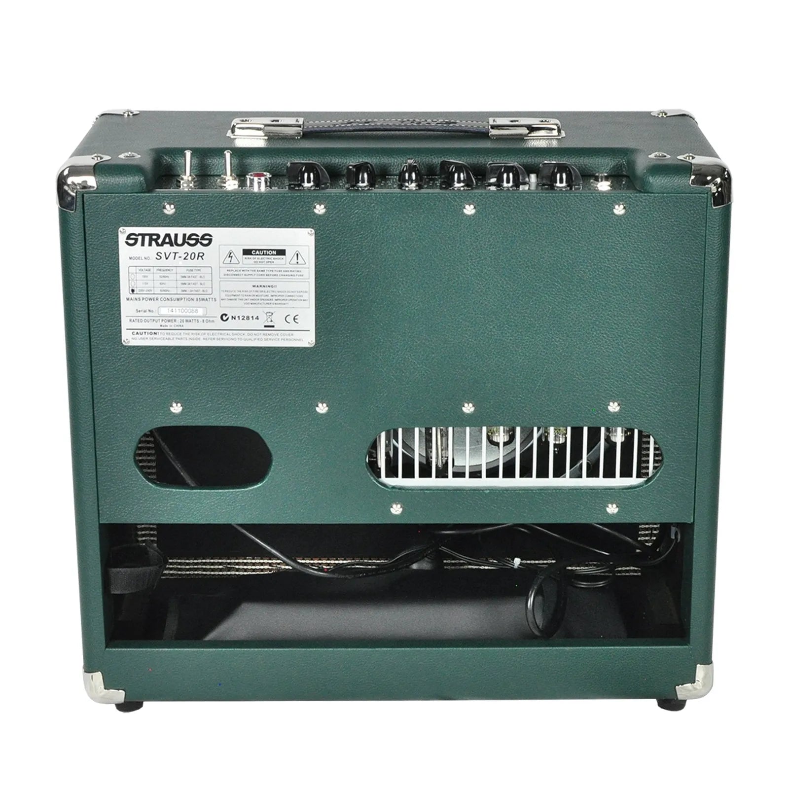 Strauss SVT-20R 20W Green Combo Valve Amplifier with Reverb, 1x12 Celestion Speaker, Spring Reverb, Footswitchable Boost — view 2