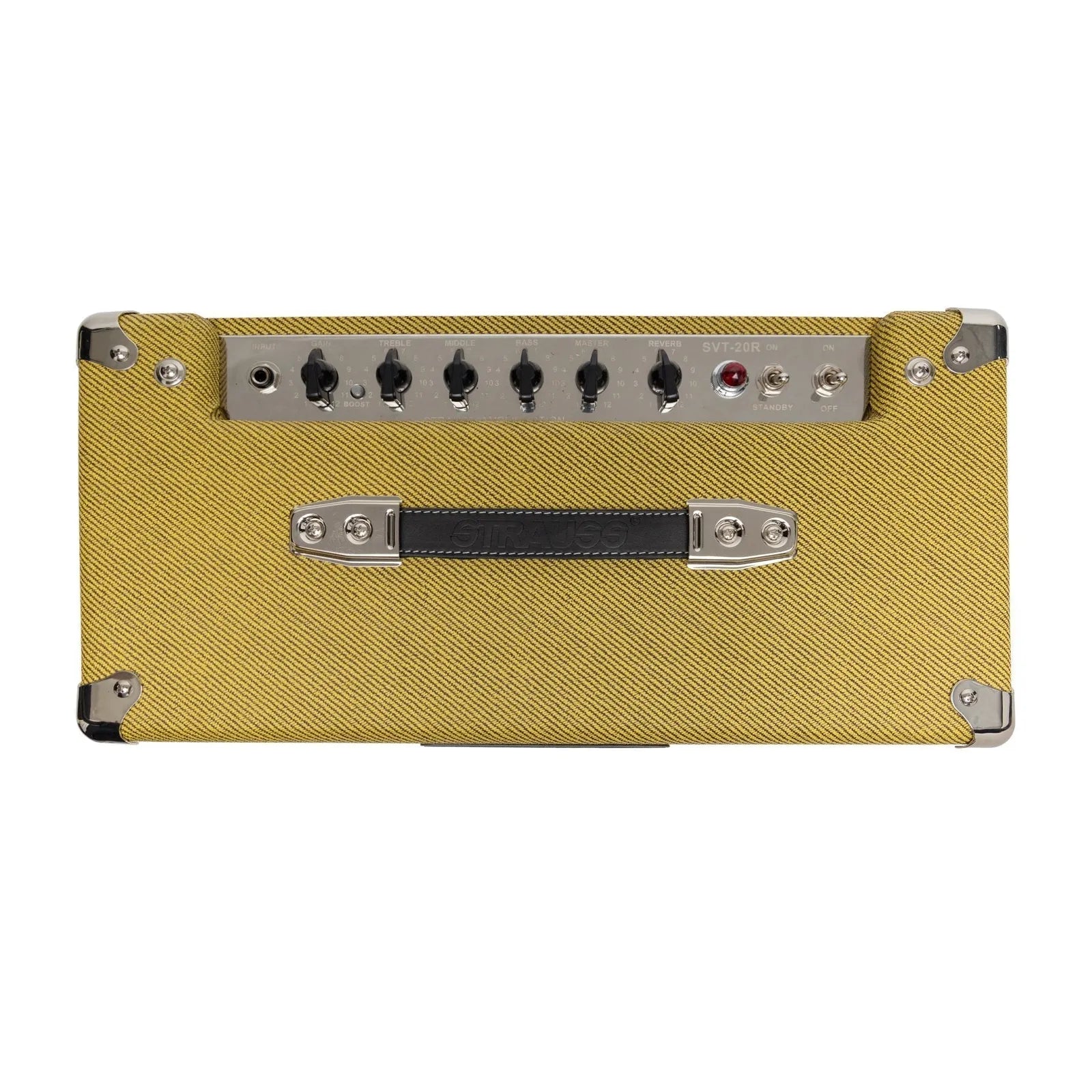 Strauss SVT-20R 20 Watt Valve Combo Amplifier with Reverb - Tweed, 1x12 Speaker, Celestion Seventy 80, Footswitchable, 16.2kg — view 4
