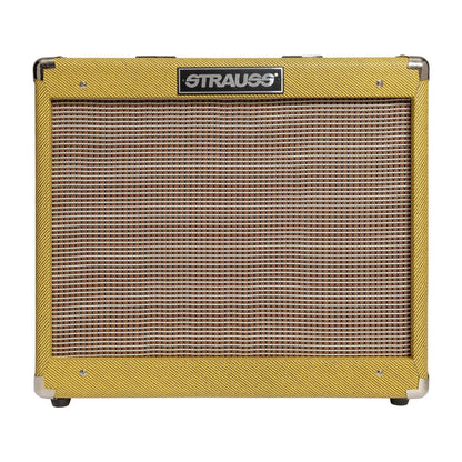 Strauss SVT-20R 20 Watt Valve Combo Amplifier with Reverb - Tweed, 1x12 Speaker, Celestion Seventy 80, Footswitchable, 16.2kg