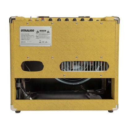 Strauss SVT-20R 20 Watt Valve Combo Amplifier with Reverb - Tweed, 1x12 Speaker, Celestion Seventy 80, Footswitchable, 16.2kg — view 2