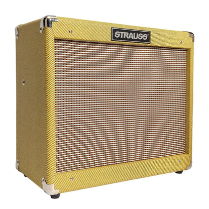 Strauss SVT-20R 20 Watt Valve Combo Amplifier with Reverb - Tweed, 1x12 Speaker, Celestion Seventy 80, Footswitchable, 16.2kg — view 3