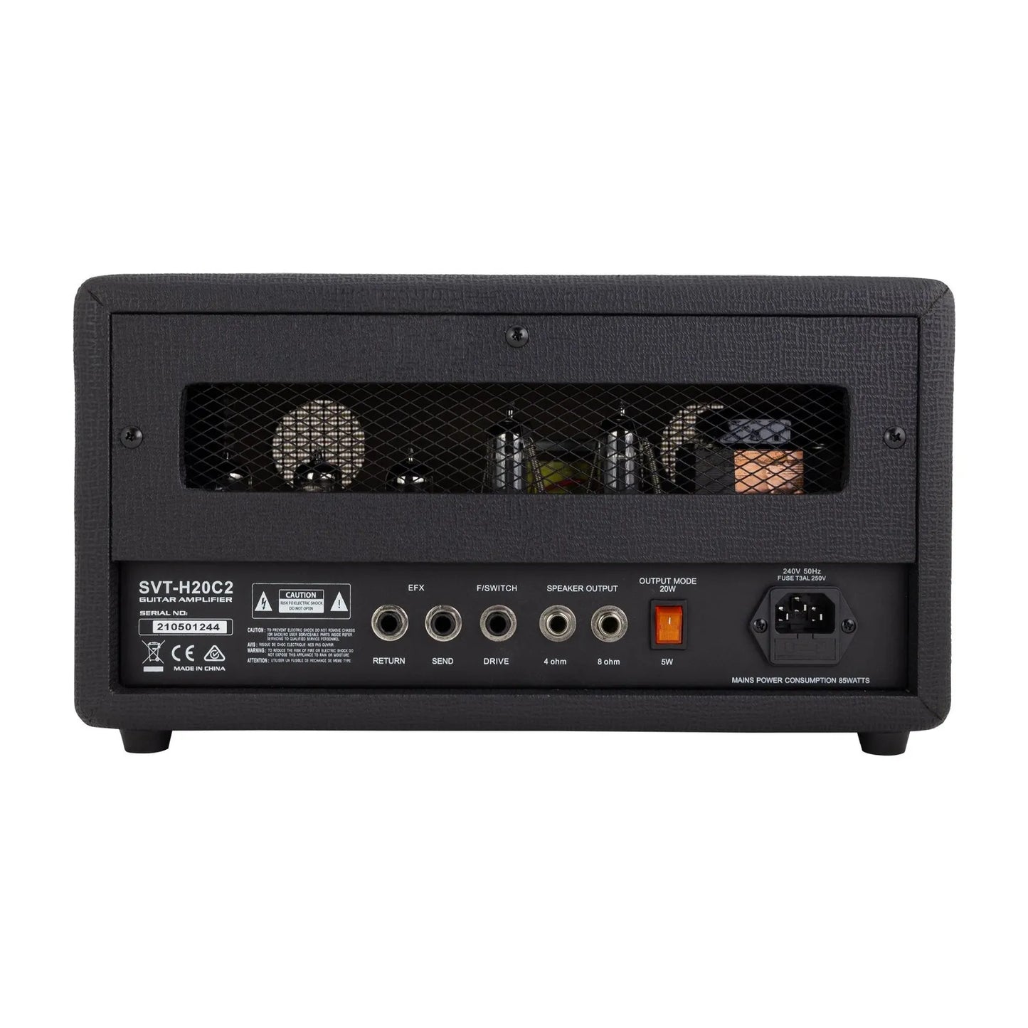 Strauss SVT-H20C2 20/5 Watt Valve Twin Channel Amplifier Head Black — view 2