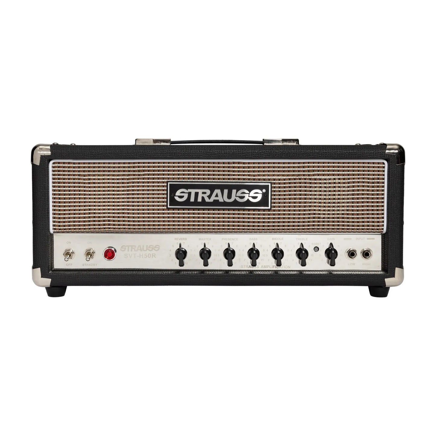 Strauss SVT-H50R 50 Watt Valve Amplifier Head with Reverb - Black