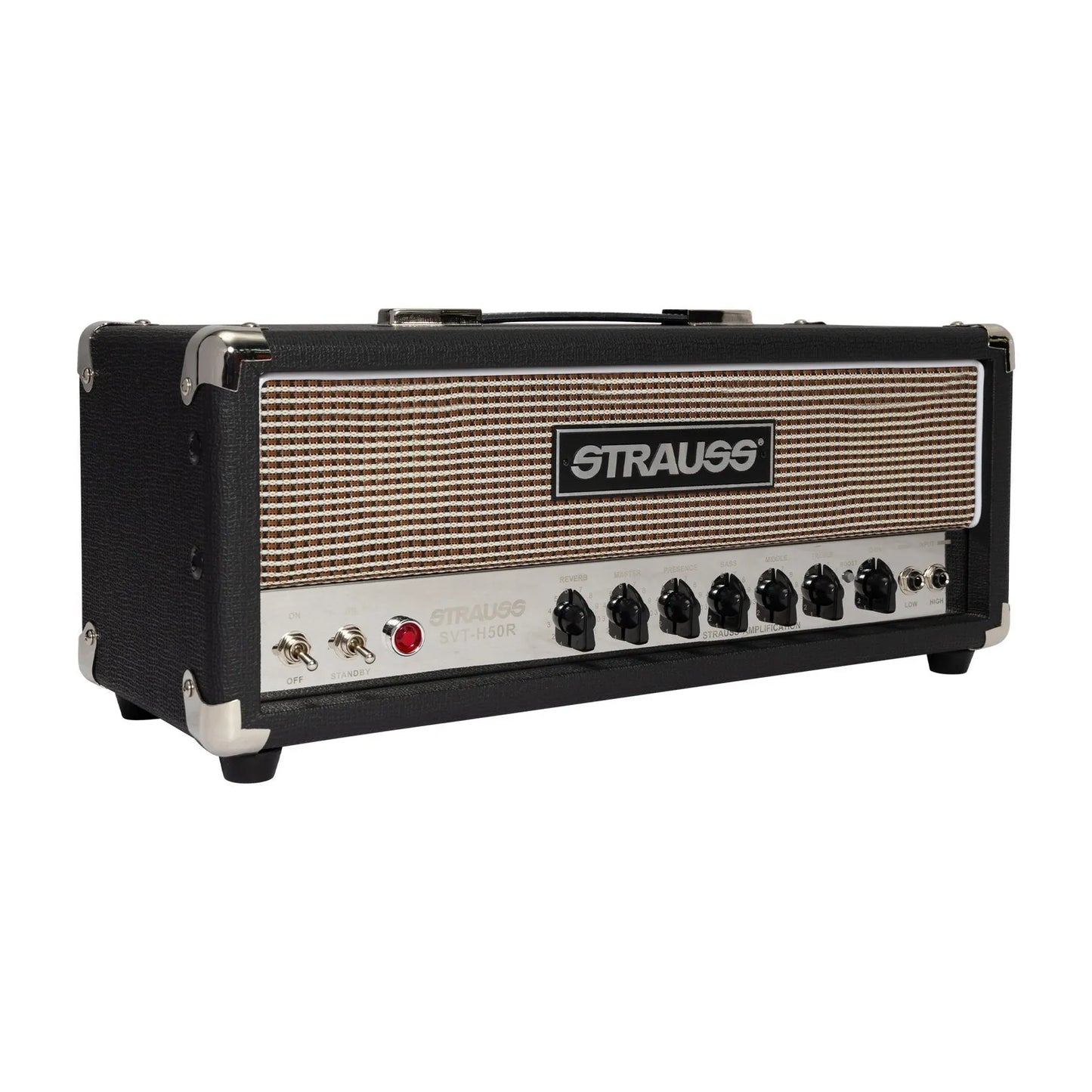 Strauss SVT-H50R 50 Watt Valve Amplifier Head with Reverb - Black — view 3
