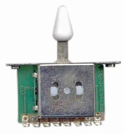 AMS 5 Way Slide PC Board Style Switch - White