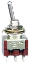Ams Switch Mini 2 Way ON/ON 6 Pole Chrome Foot Switch