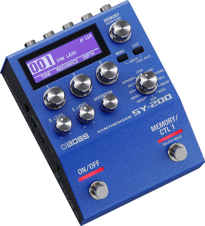 BOSS SY-200 Synthesizer - Polyphonic Guitar/Bass Synth with Analog Tones, Compact Design, 200 Series — view 3