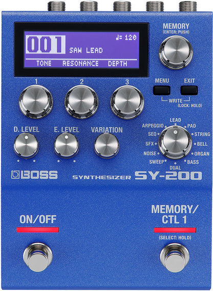 BOSS SY-200 Synthesizer - Polyphonic Guitar/Bass Synth with Analog Tones, Compact Design, 200 Series — view 2