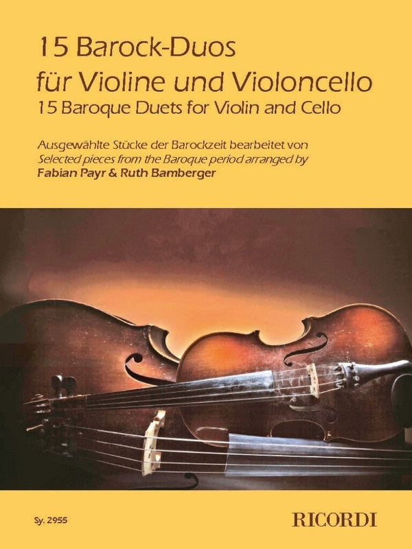 15 Baroque Duos For Violin And Cello Softcover Book (Cello|Violin)