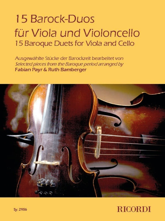 15 Baroque Duos For Viola And Cello Softcover Book (Viola|Cello)